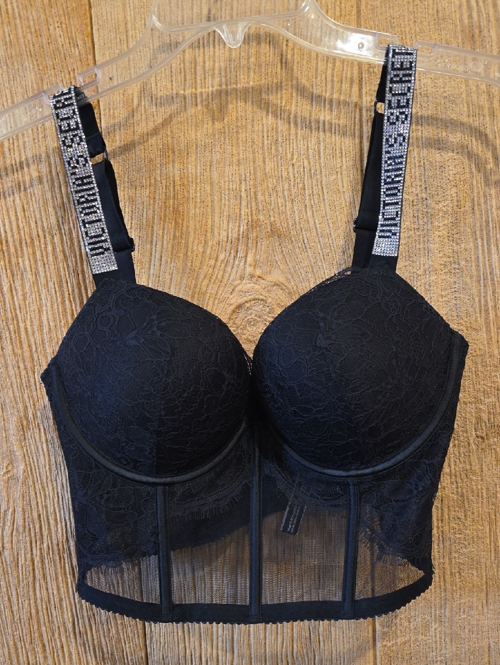 Victorias Secret Very Sexy Push Up Corset Shine Strap 36C